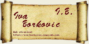 Iva Borković vizit kartica